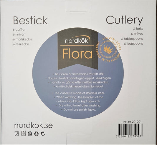 Nordkök 201001 Flora Bestick 24 delar