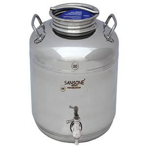 Sansone F020EU rostfri vätskebehållare 20 liter med tappkran