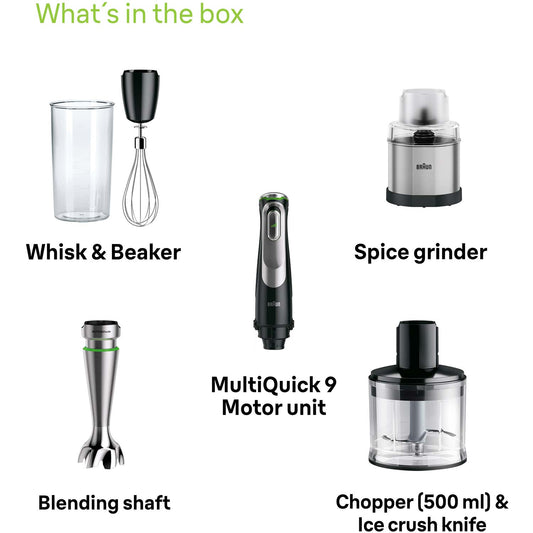 Braun MQ9138XI Stavmixerset MultiQuick 9 Premium 1200W