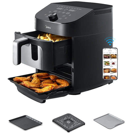 Midea 14216 Airfryer 2 i 1 Kombination med Ugn 6,4 + 4,4 Liter