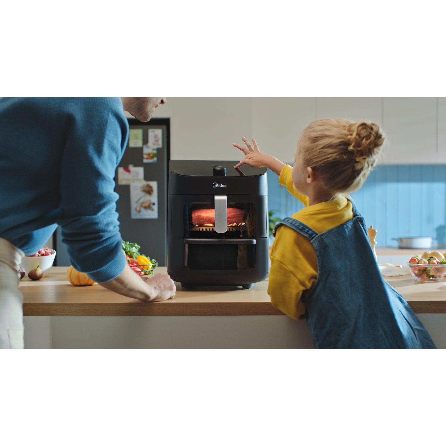Midea 14216 Airfryer 2 i 1 Kombination med Ugn 6,4 + 4,4 Liter