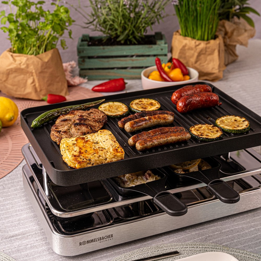 Rommelsbacher RC 1400 Raclettegrill Miljö med mat