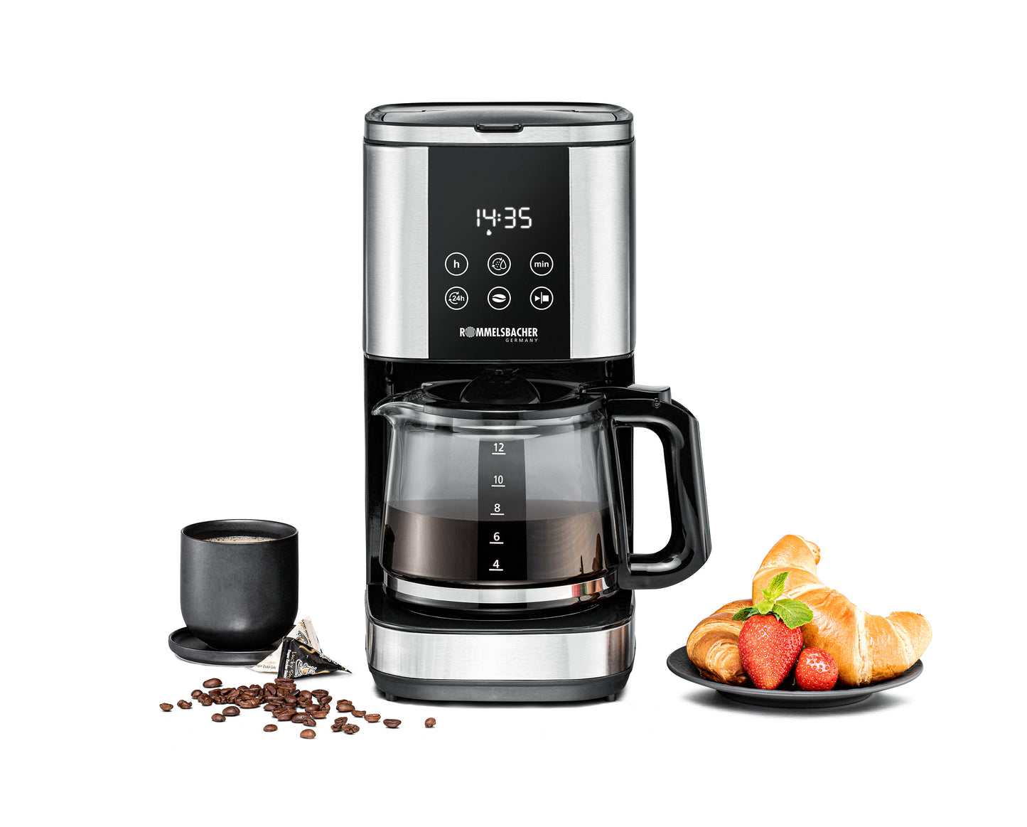 Rommelsbacher FKM 1000 Sunny Kaffebryggare med timer Rostfritt