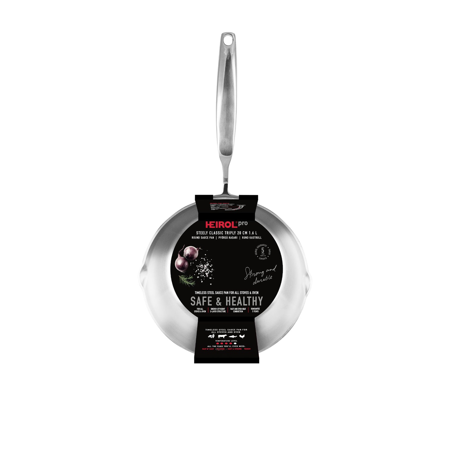 Heirol HE-87121 Gryta 20 cm, 1,6 liter Steely Classic Triply
