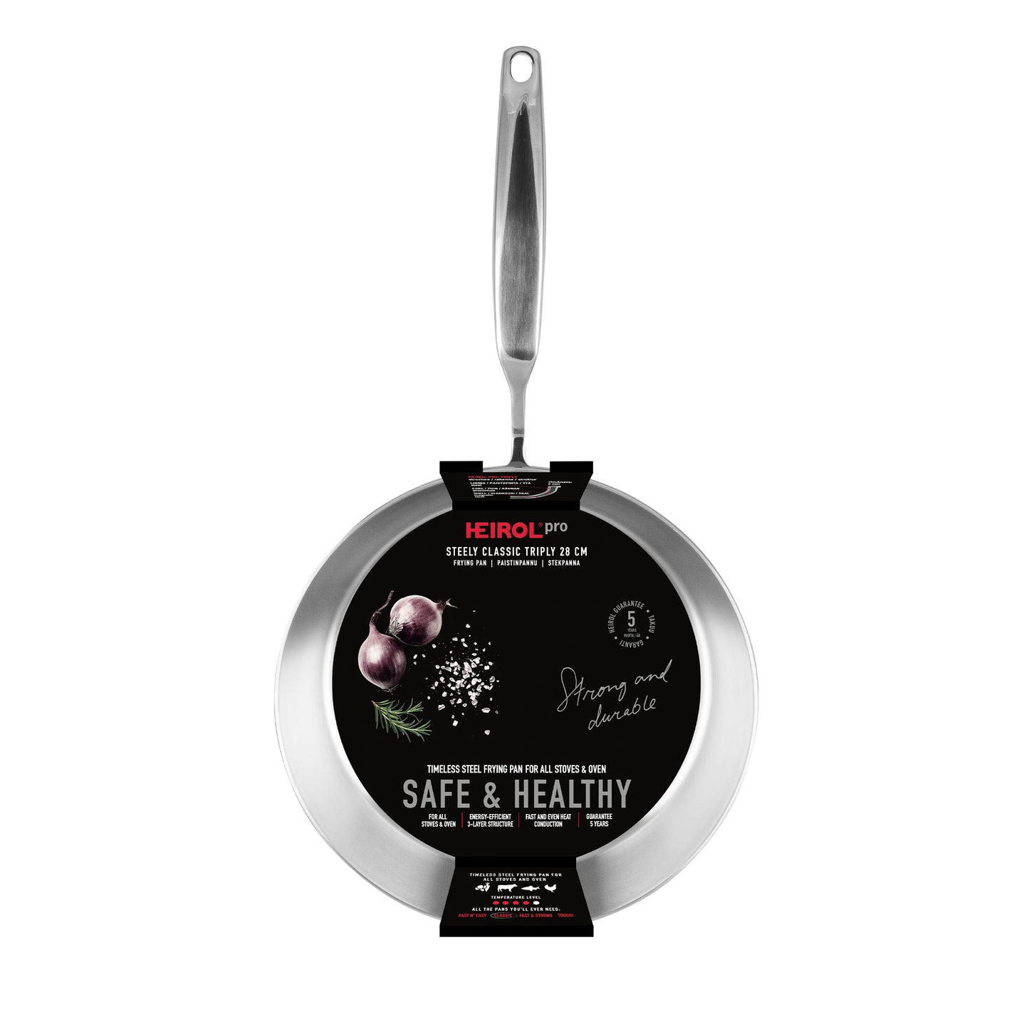 Heirol HE-87128 Stekpanna 28 cm Steely Classic Triply