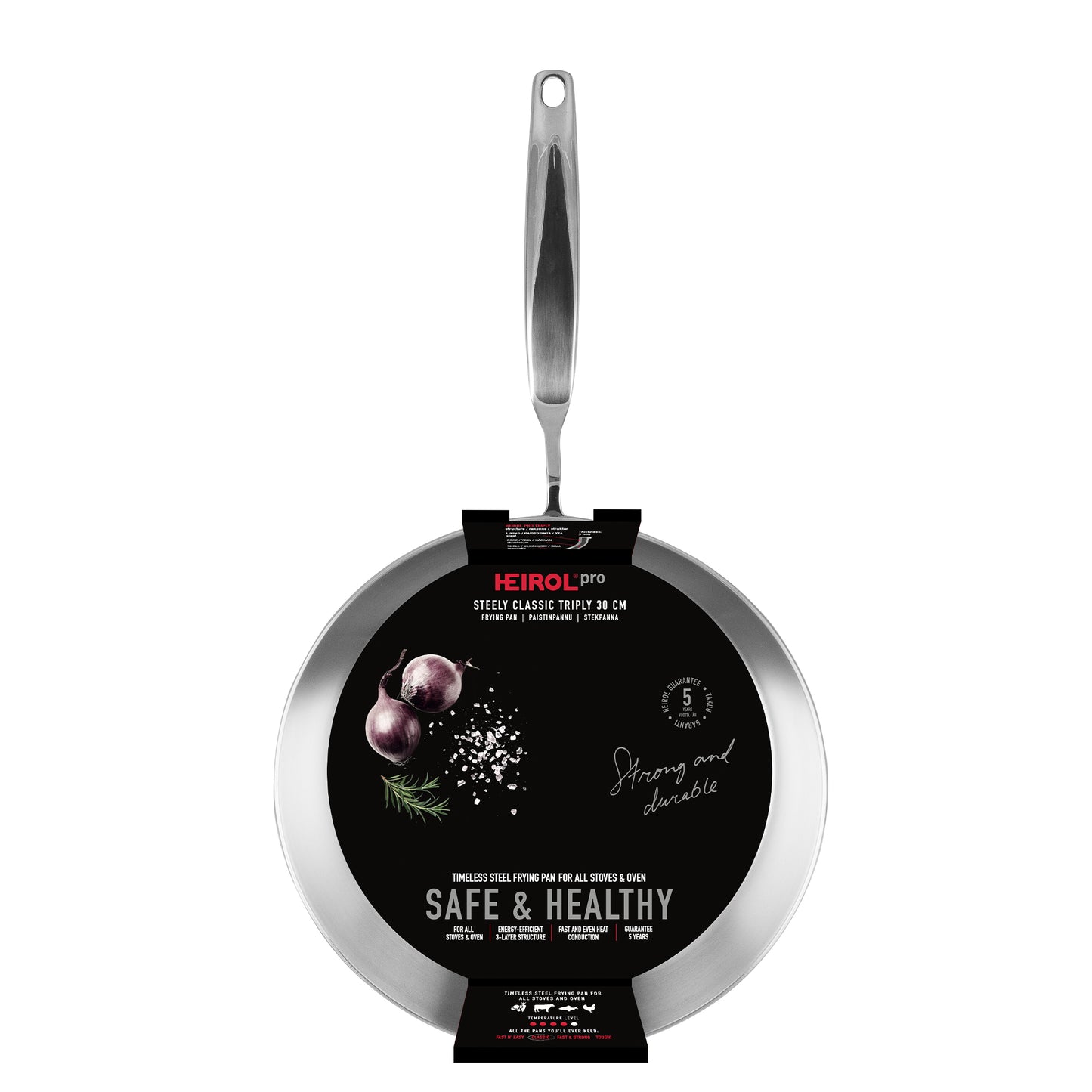 Heirol HE-87130 Stekpanna 30 cm Steely Classic Triply