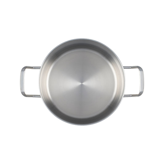 Heirol HE-87224 Gryta med Lock 24 cm, 5,5 liter Steely Classic Triply