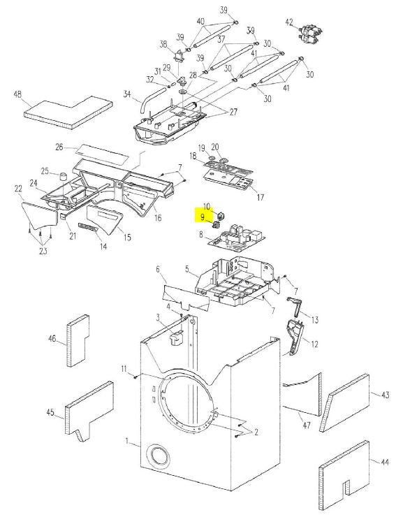 Kenny 031153 Hauptschalter / main switch closing contact 2-poles Pos9_S1