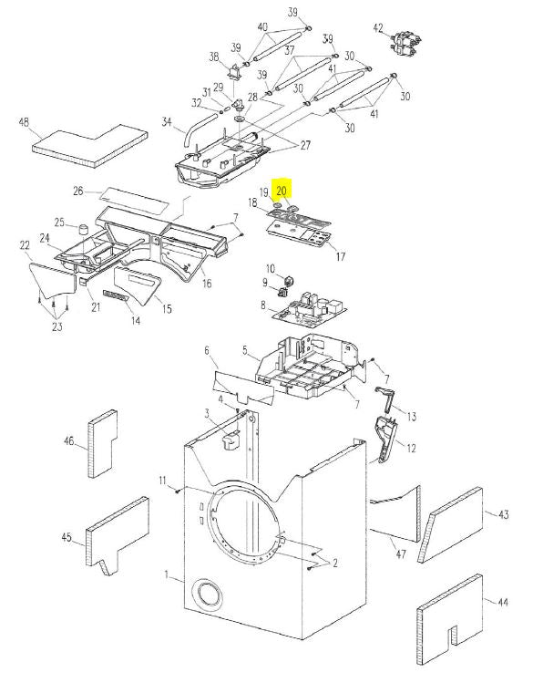 Kenny A315046B02 Knopf Programm weiß_Button_programvred_Pos20_S1
