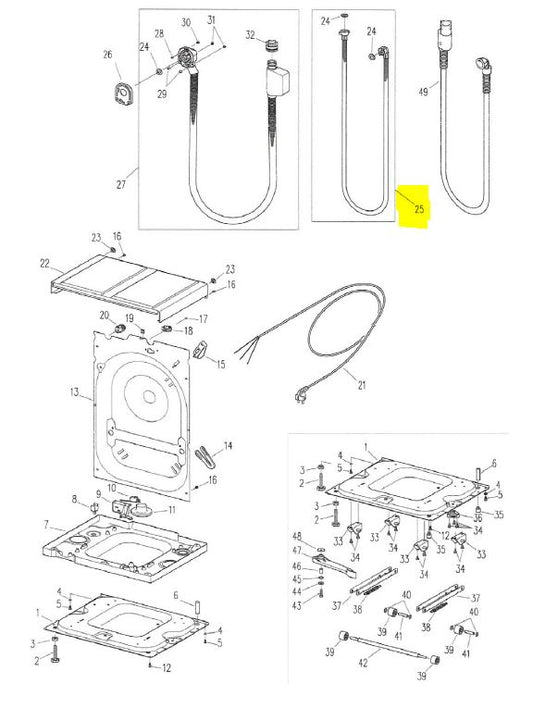 Kenny A321083001 inlet hose + seal 1,5 m VDE E90_Inloppslang Pos25_S2