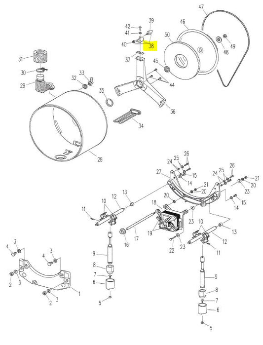 Kenny A418412000 stop buffer with angle bracket cpl_stoppbuffert Pos38_S4