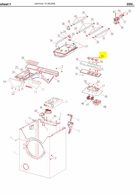 Kenny C315044B02 Knopf TH/PSW 355 weiss kpl_vred_Pos20_S1