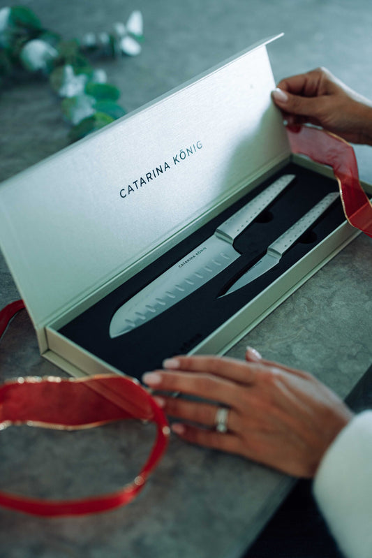 Catarina König 1205 Strawberry Knivset 2-delar Jap.kock+Skalkniv i giftbox