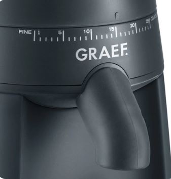 Detalj inställning av malningsgrad Graef Kaffekvarn