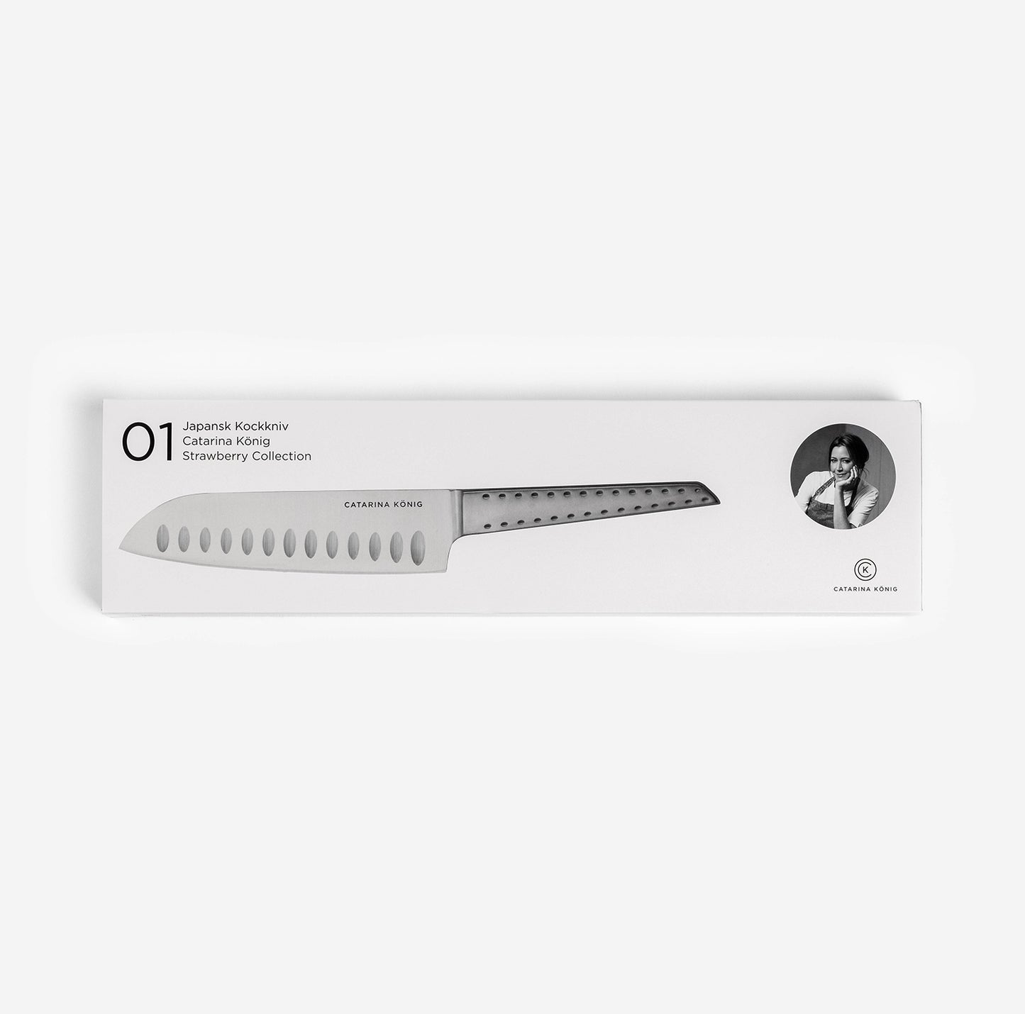 Catarina König 1203 Strawberry Japansk Kockkniv 30CM i giftbox