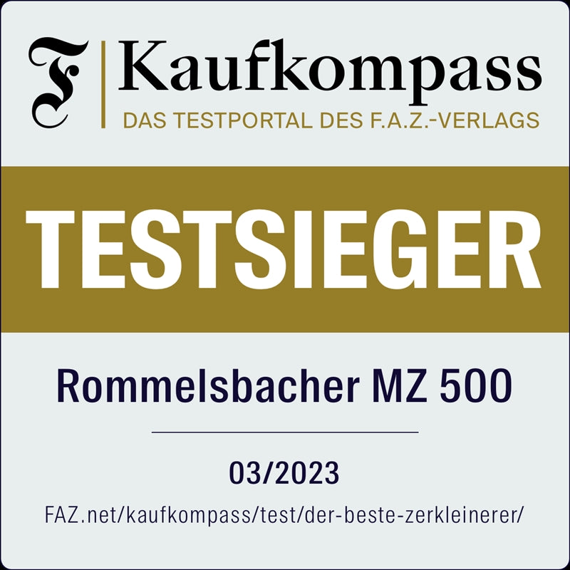 Tysk utmärkelse Rommelsbacher MZ 500 Minihackare 1,5 l