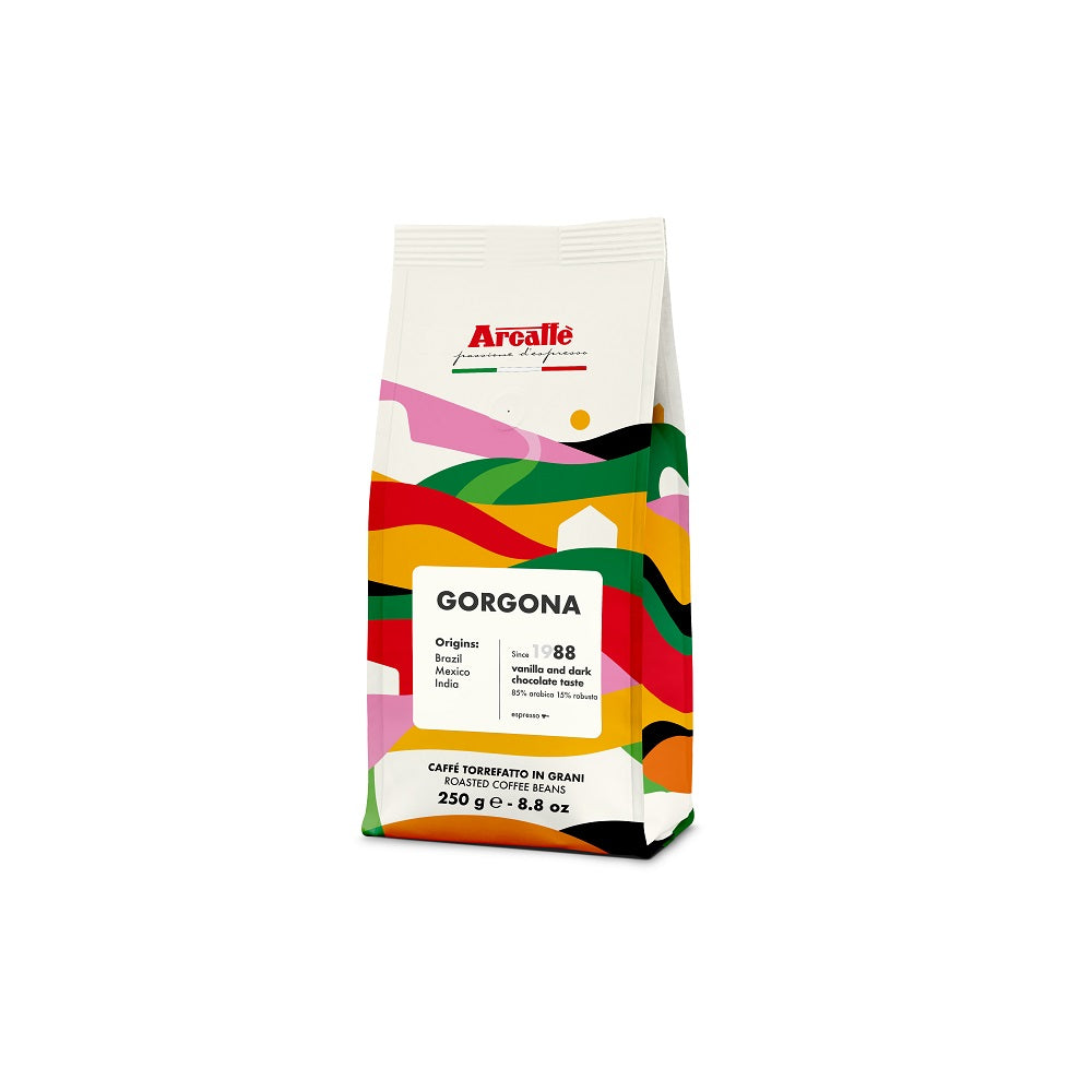 Arcaffé nya påsförpackningen med 250gr Gorgona bönor