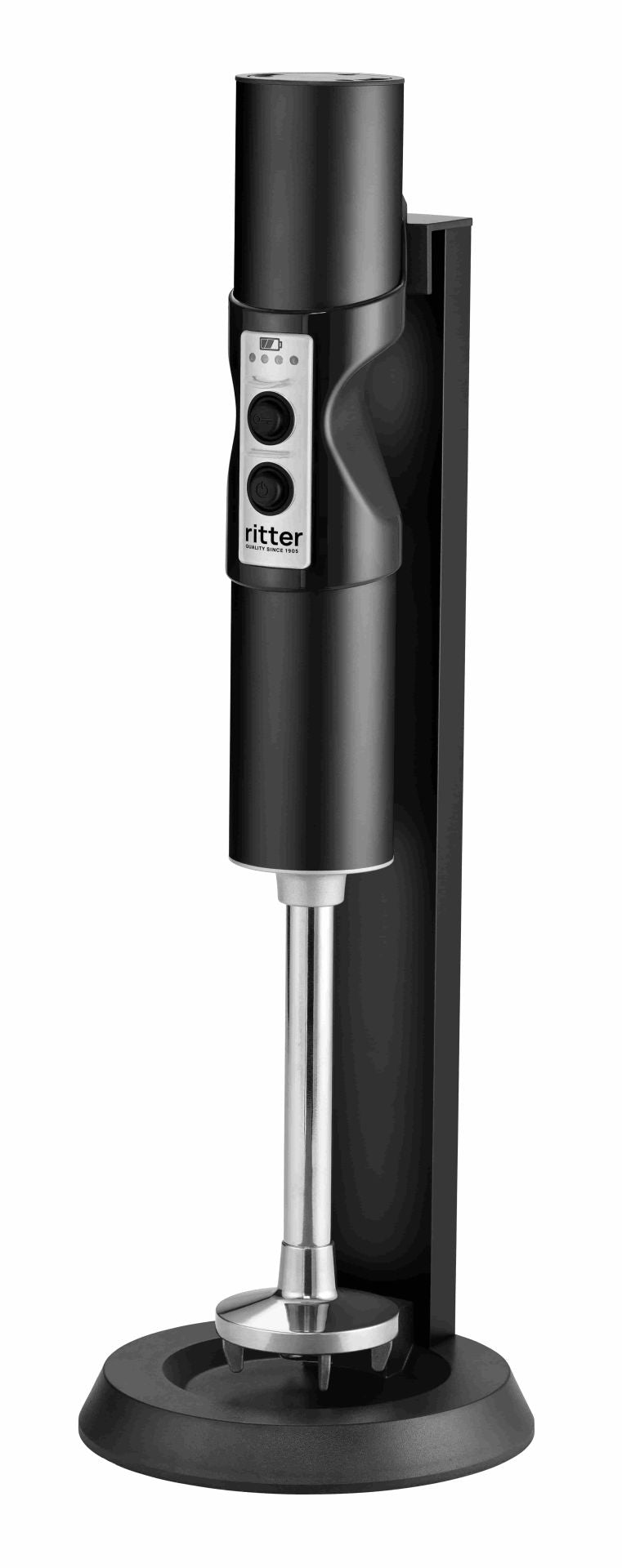 Ritter 628063 sladdlös stavmixer vertico⁷ Plus - Svart med 4 tillbehör I laddställ