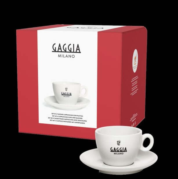 Gaggia förpackning med Cappuccinokopp framför