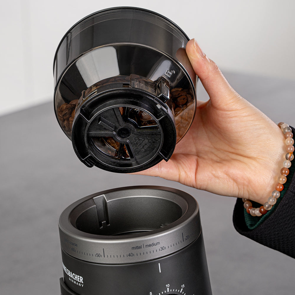 Rommelsbacher EKM 600 Premium Kaffekvarn löstagbar bönbehållare