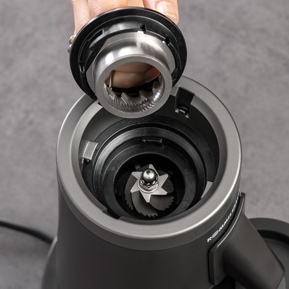 Rommelsbacher EKM 600 Premium Kaffekvarn detalj kvarnverk