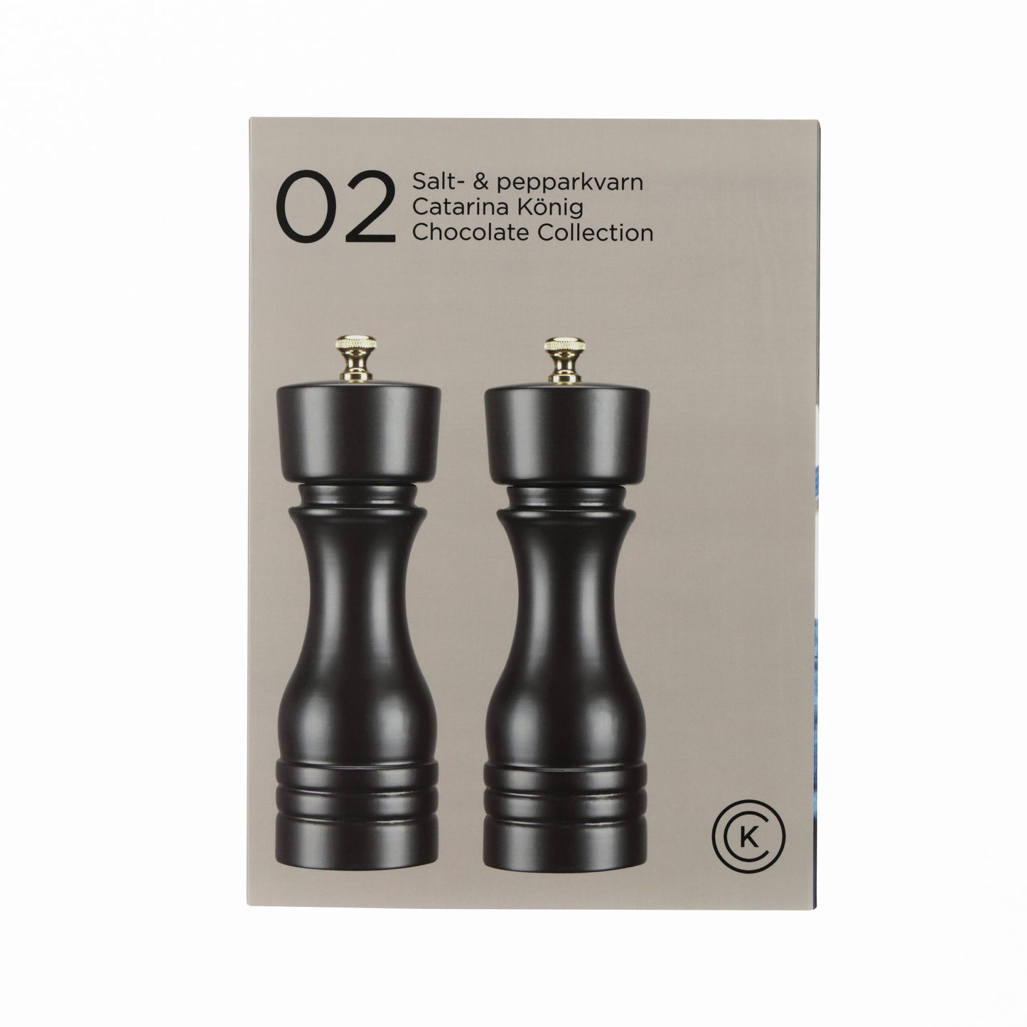 Catarina König 1215 Chocolate Collection Salt & Pepparkvarn 18cm Mörkbrun 2-delar i giftbox