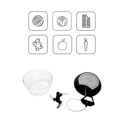 Bild på de olika delarna Catarina König 1223 Lökhackare Classic