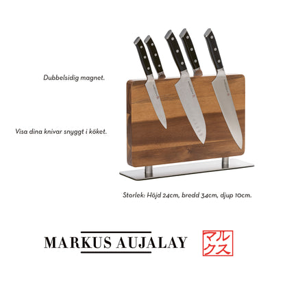 Markus Aujalay 1501 Knivblock Bild av locket med olika argument