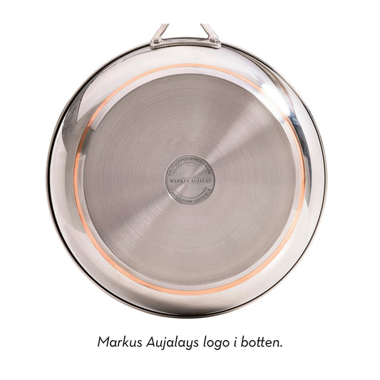 Detaljbild botten Markus Aujalay Exklusiva Stekpanna