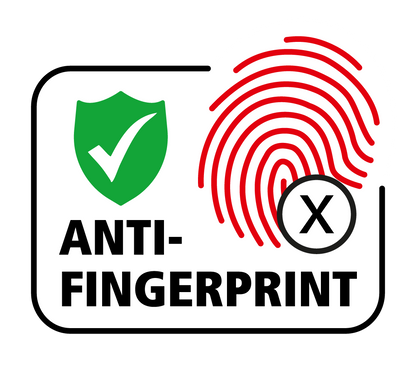Anti-fingerprint ikon – höljet motverkar fingeravtryck för alltid rent utseende