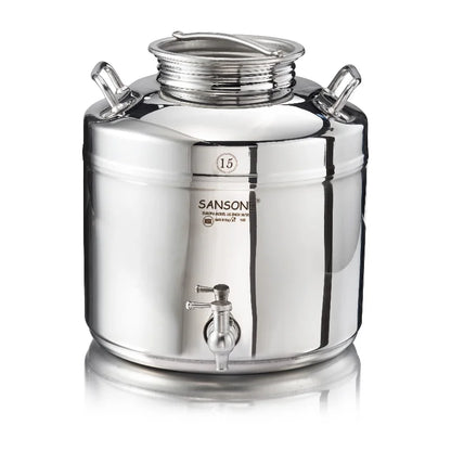 Sansone  F015EU-AQ rostfri vattenbehållare 15 liter med tappkran