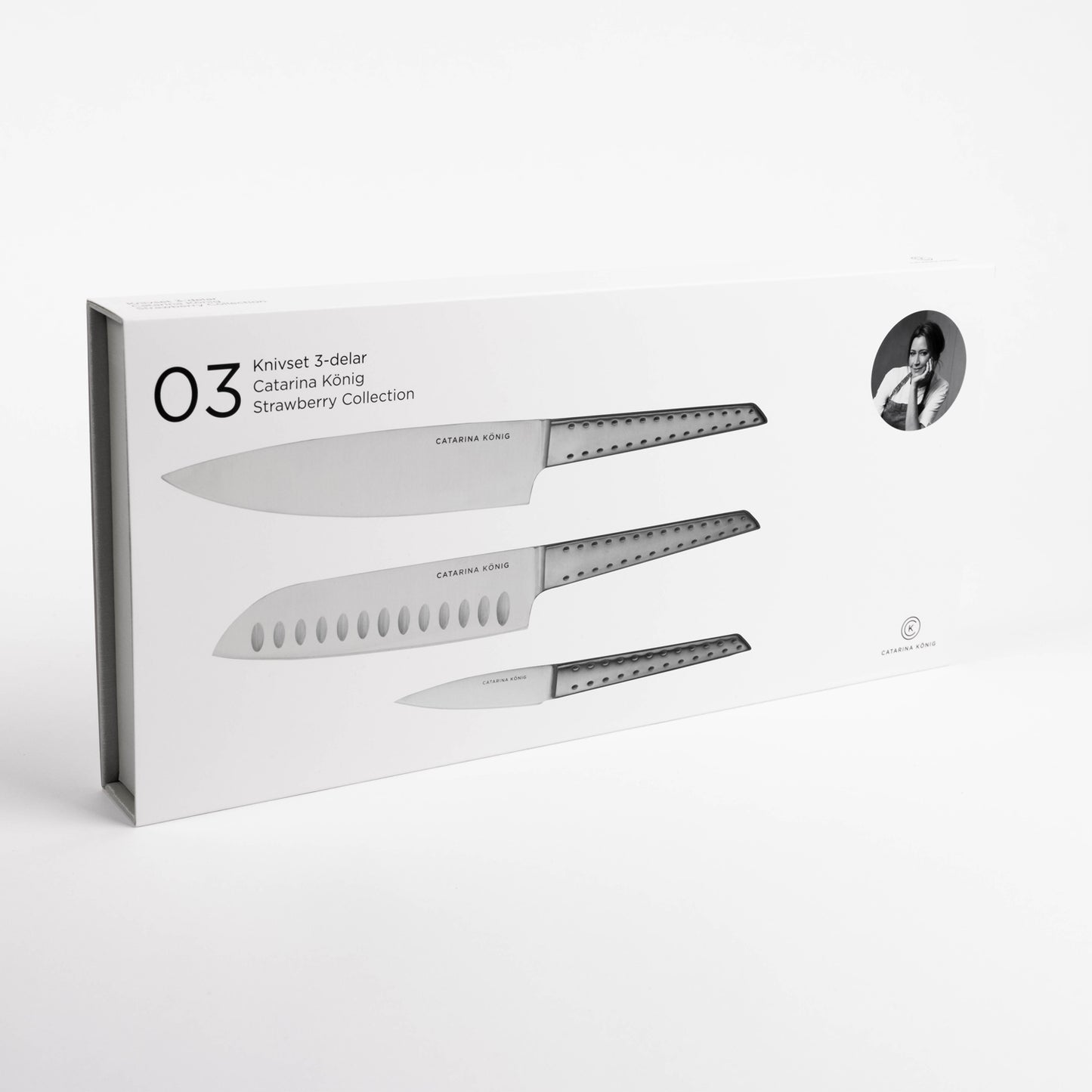 Catarina König 1206 Strawberry Knivset 3-delar i Giftbox