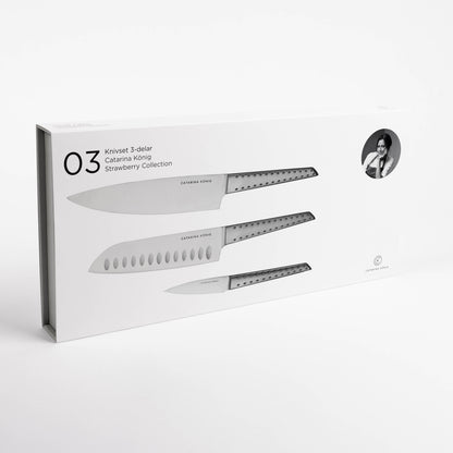 Catarina König 1206 Strawberry Knivset 3-delar i Giftbox