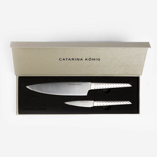 Catarina König 1204 Strawberry  Knivset 2-delar Kock+Skalkniv i giftbox
