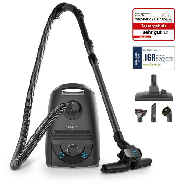 Hoogo B3+ Dammsugare med flipflop-munstycke – Antracit