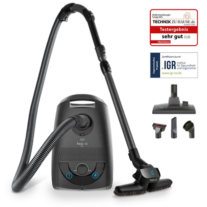 Hoogo B3+ Dammsugare med flipflop-munstycke – Antracit