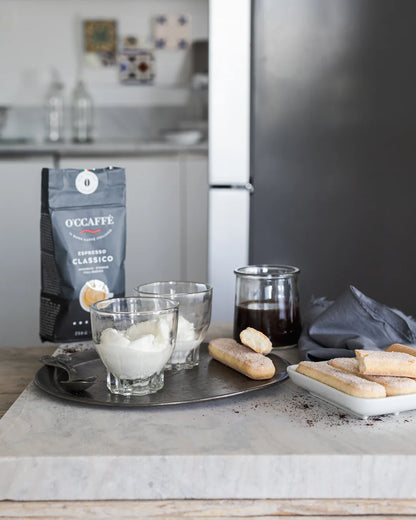 Miljöbild koppar och skorpor O'Ccaffè Espresso Classico 70/30 kaffebönor 1 kg