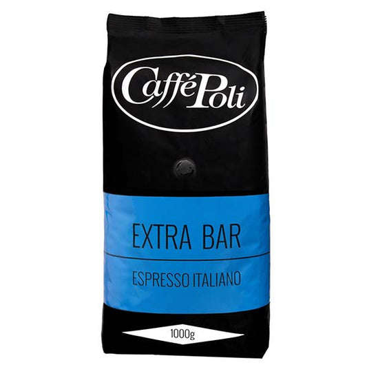 Caffè Poli Extra Bar Kaffebönor 80/20% Blå – 1000g