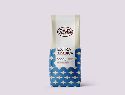 Caffè Poli Extra Arabica Kaffebönor 70/30% Blå – 1000g