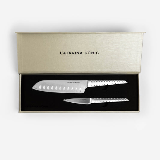 Catarina König 1205 Strawberry Knivset 2-delar Jap.kock+Skalkniv i giftbox