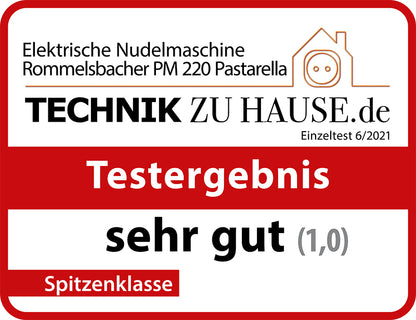 Tysk utmärkelse Rommelsbacher PM 220 Pastarella Elektrisk pastamaskin