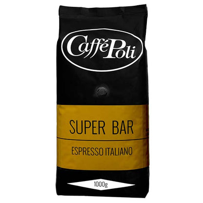 Caffè Poli Super Bar Kaffebönor 95/5% Guld – 1000g