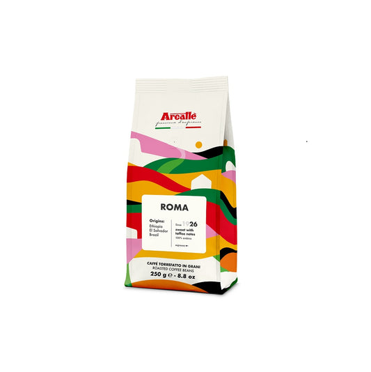 Arcaffé nya påsförpackningen med 250gr Roma kaffebönor