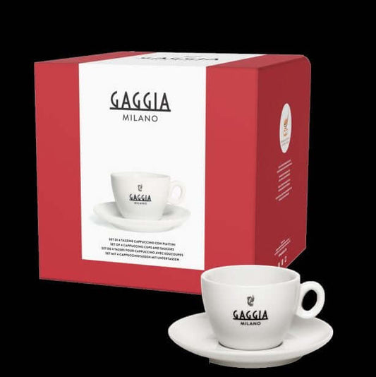 Gaggia förpackning med Cappuccinokopp framför